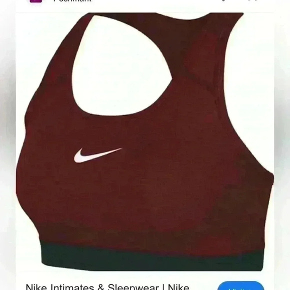 Nike Women's Sport Bra, Size S Burgundy - Picture 4 of 4